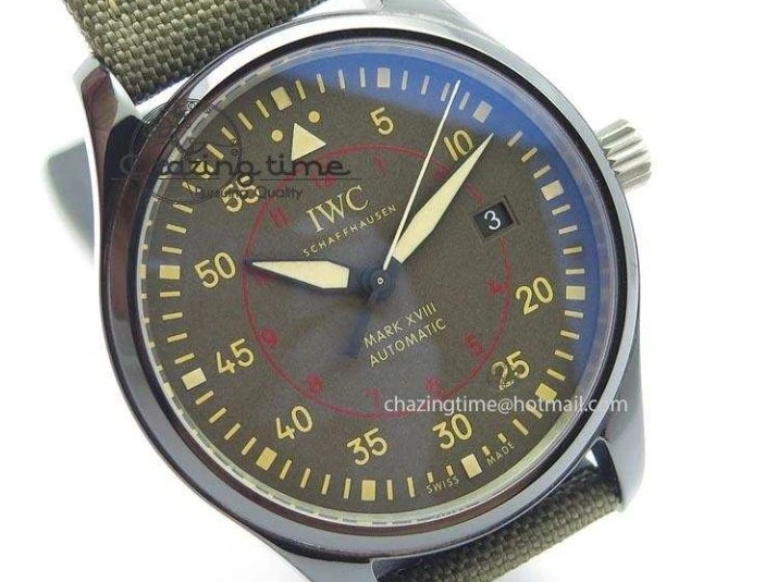 MIROTIME 0304 SunProtective MARK XVII IW324702 Real Ceramic MK Best Edition Green Dial On Green Nylon Strap A 7288